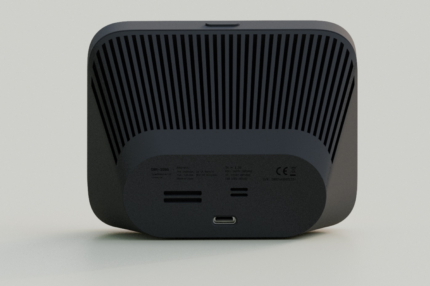 Rear panel of the OWM Air hub with USB-C