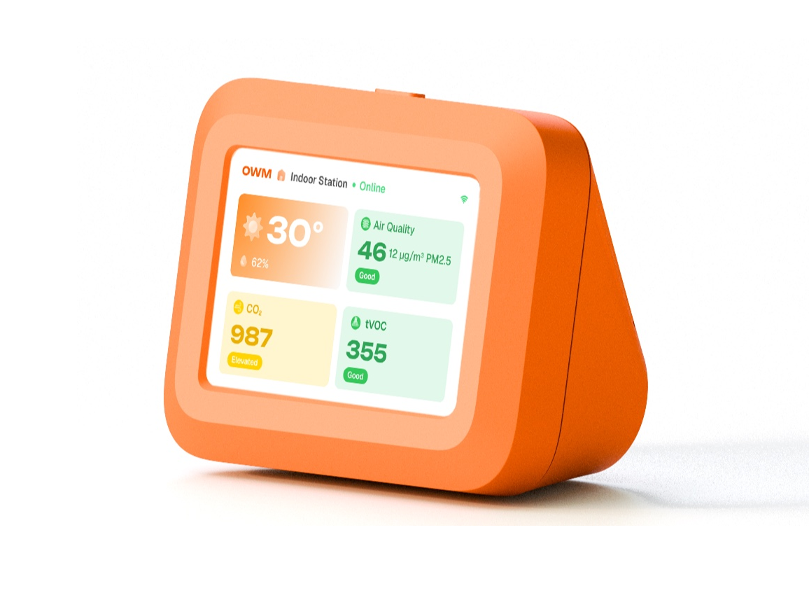 OWM Air hub in orange with the live air quality dashboard